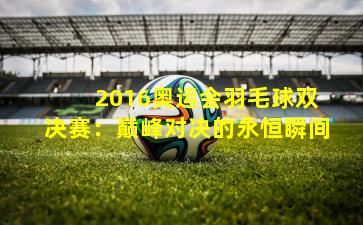  2016奥运会羽毛球双决赛：巅峰对决的永恒瞬间